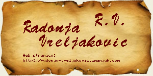 Radonja Vreljaković vizit kartica